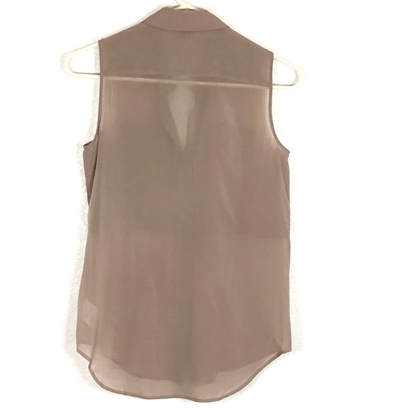 Theory sheer silk sleeveless top sz P/TP - Picture 4 of 8